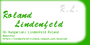 roland lindenfeld business card